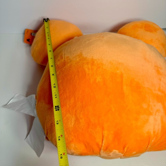 decorative throw pillow in the shape of a Mickey Mouse Pumpkin jack-o'-Lantern. - Picture 8 of 12